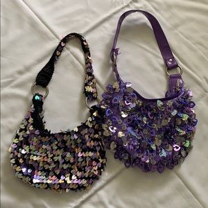 Black & Purple Sequin Bags